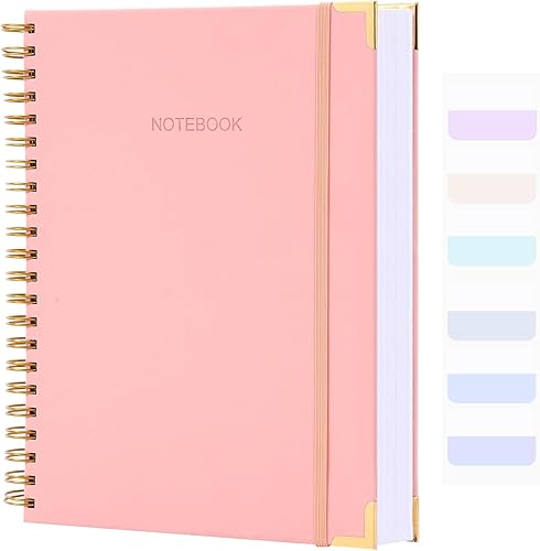 Cuaderno de espiral, cuaderno de puntos, 8.5 x 11 pulgadas, cuaderno de 300 páginas de tapa dura grande con cuadrícula de puntos para balas, papel disponible en Yaxa Costa Rica