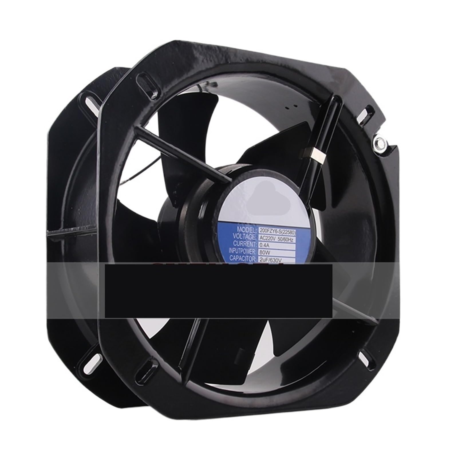 YMUGUEGH Fan Ball Bearing 200FZY6-S(22580) AC220V 80W 0.4A Cooling Fan 225X225X80MM