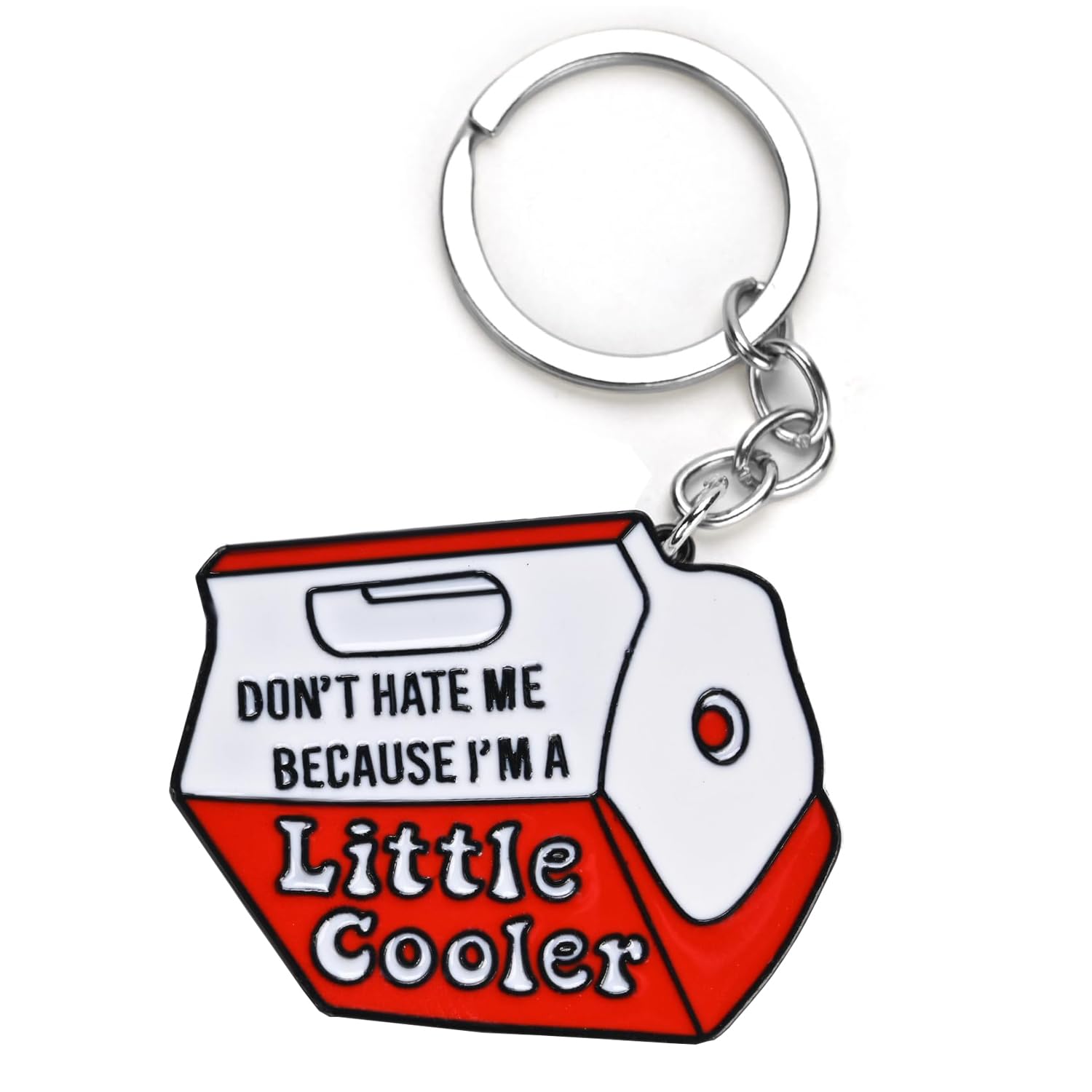 Don't Hate Me Because I'm A Little Cooler Funny Keychain for Women Men | Cute Personality Metal Enamel Key Chain Keyrings for Car Key, Purse Bag Accessories | Cool Keychain for Friend's Birthday Gifts