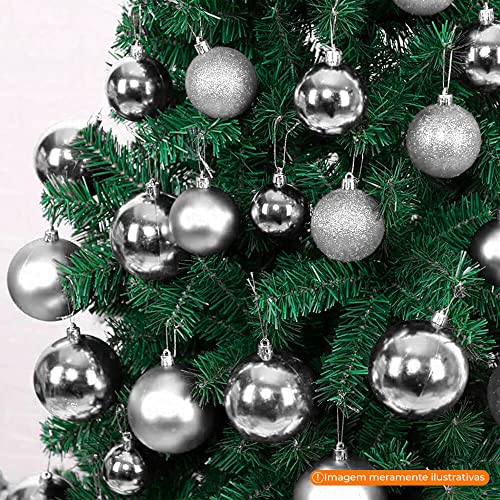 Bolas de Natal Prata 4cm 12 peças - Casambiente