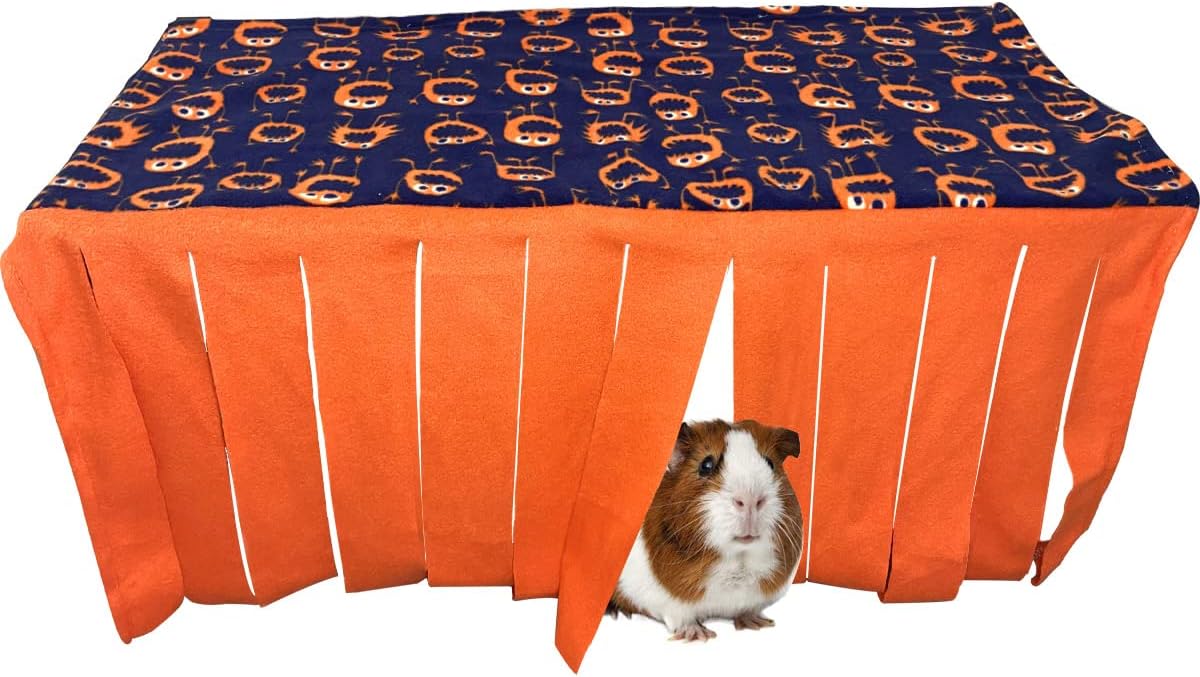 Nagudenfo Halloween Themed Guinea Pig Fleece Forest, 2 x 1, Fleece Forest for C & C Cages, Fleece Forest Curtain Hideout for Guinea…