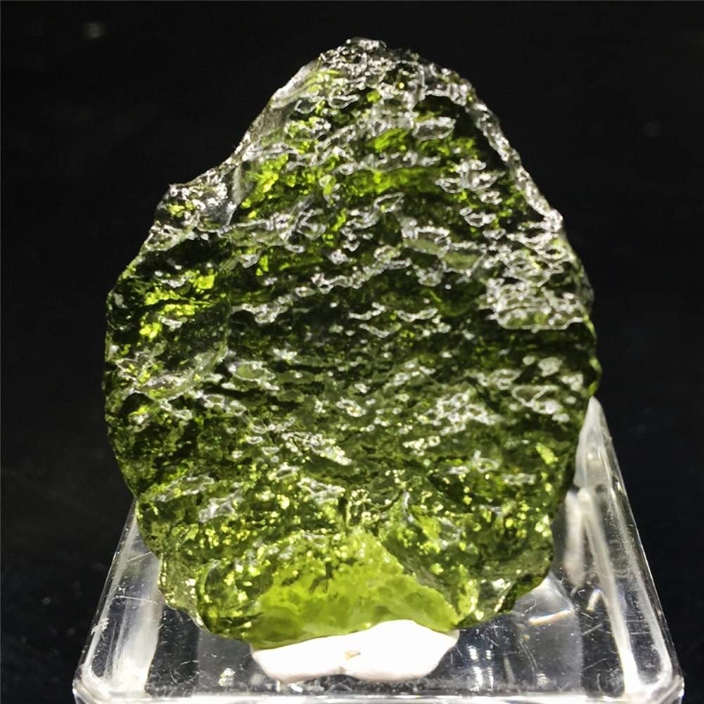 JITEM Stones 1PC Green Moldavite Czech Meteorite Impact Glass Rough Stone Crystal Stone ningxiao