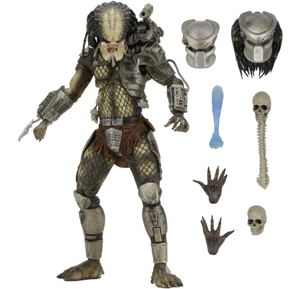 Tongyundacheng Yautja Figure Ultimate Jungle Hunter Action Figure PVC Movable Statue Desktop Collection Model Film Character Ornament Decoration Gifts for Fans, 18cm