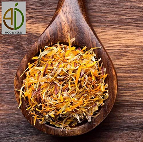 Image of A D FOOD AND HERBS A D Food & Herbs Organic Dried Marigold /Genda Flower Petals (200 Gms)