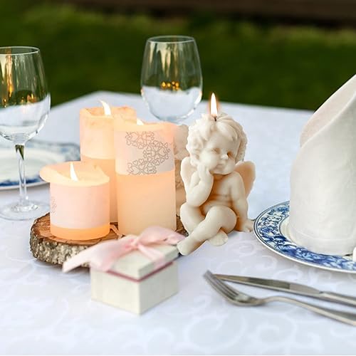 Miniatura 6 de ZAKVOOR Molde de vela en forma de ángel, molde de silicona de fundición de resina para el día de San Valentín, velas de aromaterapia, cera, yeso,