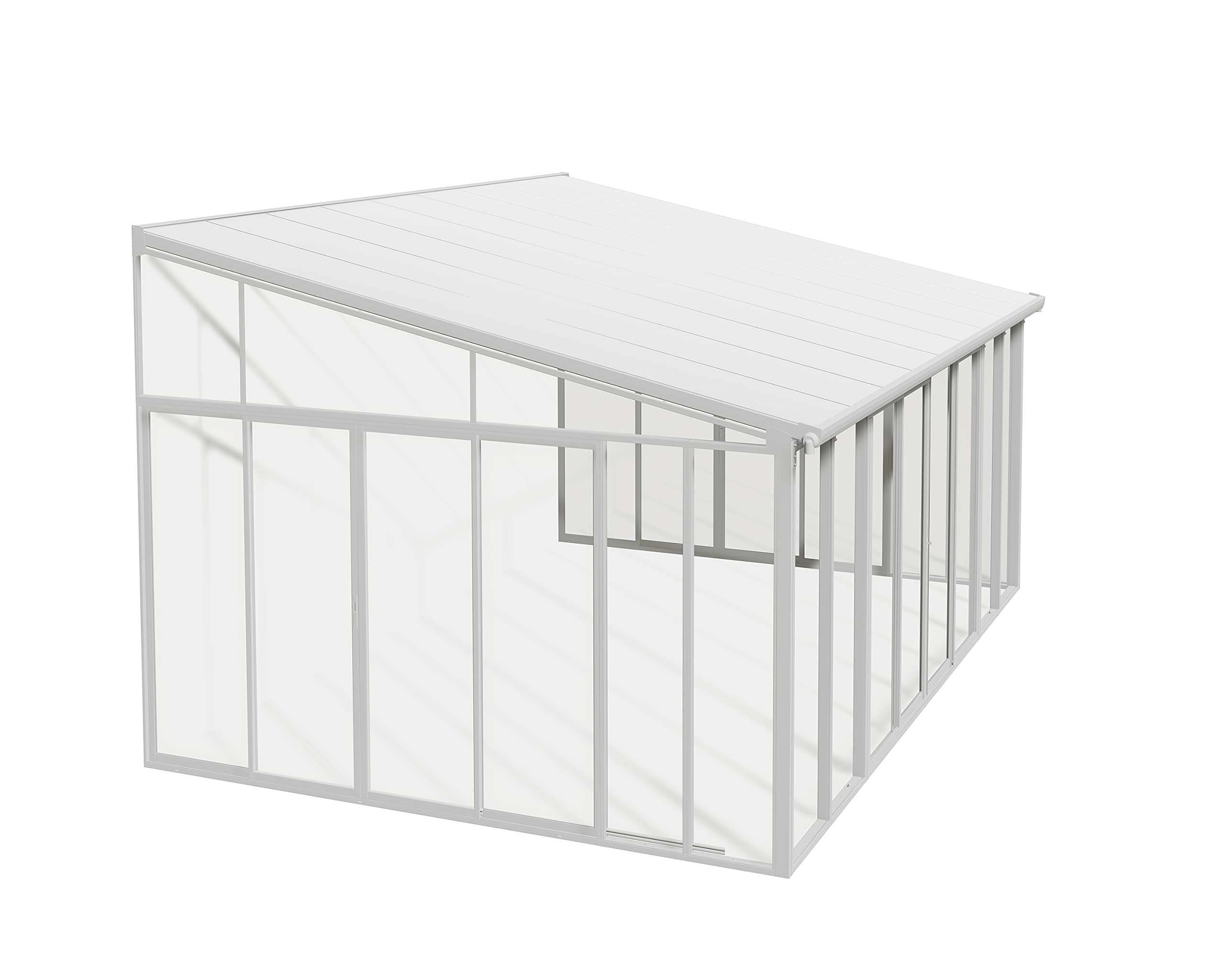 Canopia by Palram véranda Tonnelle de Jardin fermée en kit Sanremo 16.7m² . Structure en Aluminium Panneaux polycarbonate, résistant aux intempéries