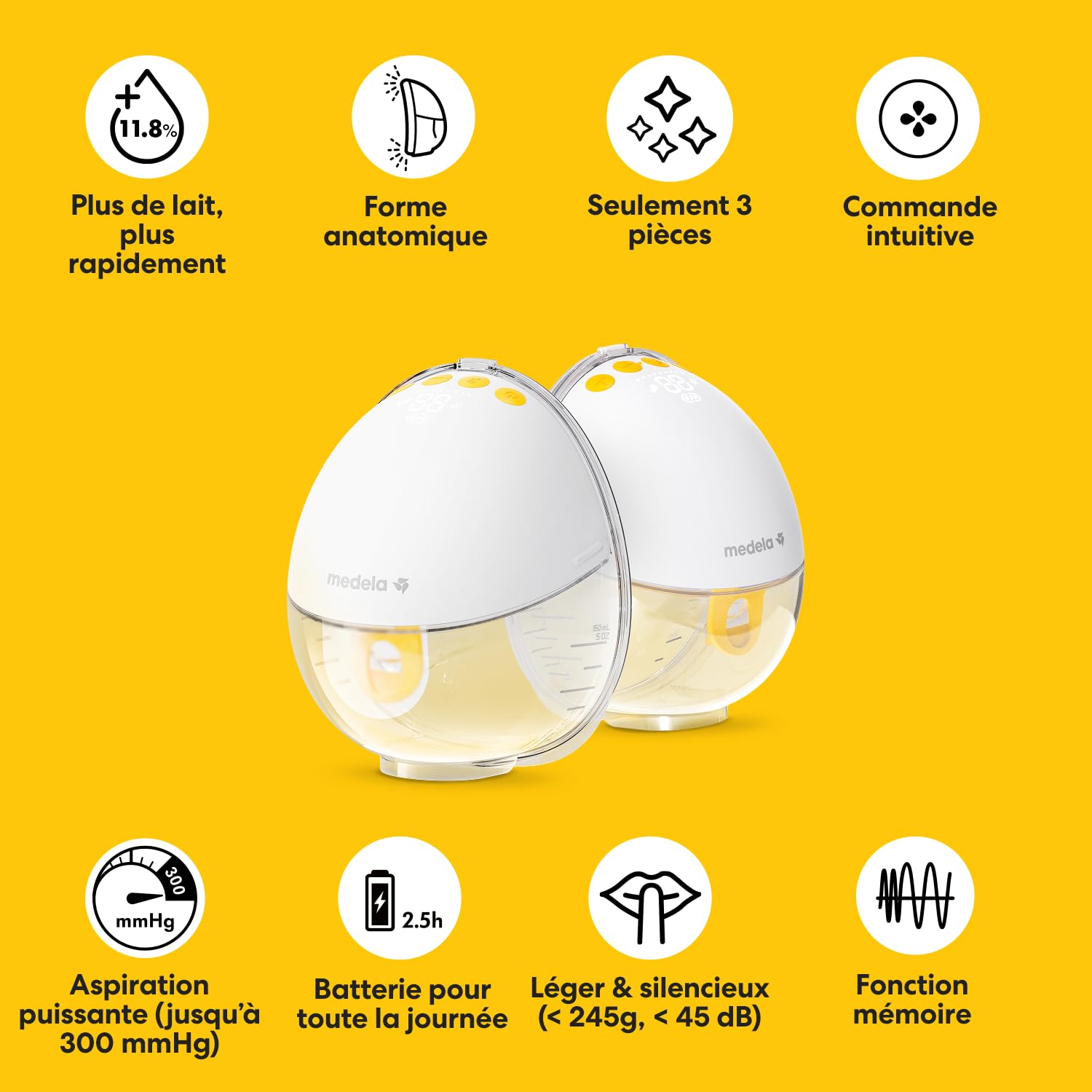 Medela Motion InBra Tire-lait électrique portable + Sac de rangement