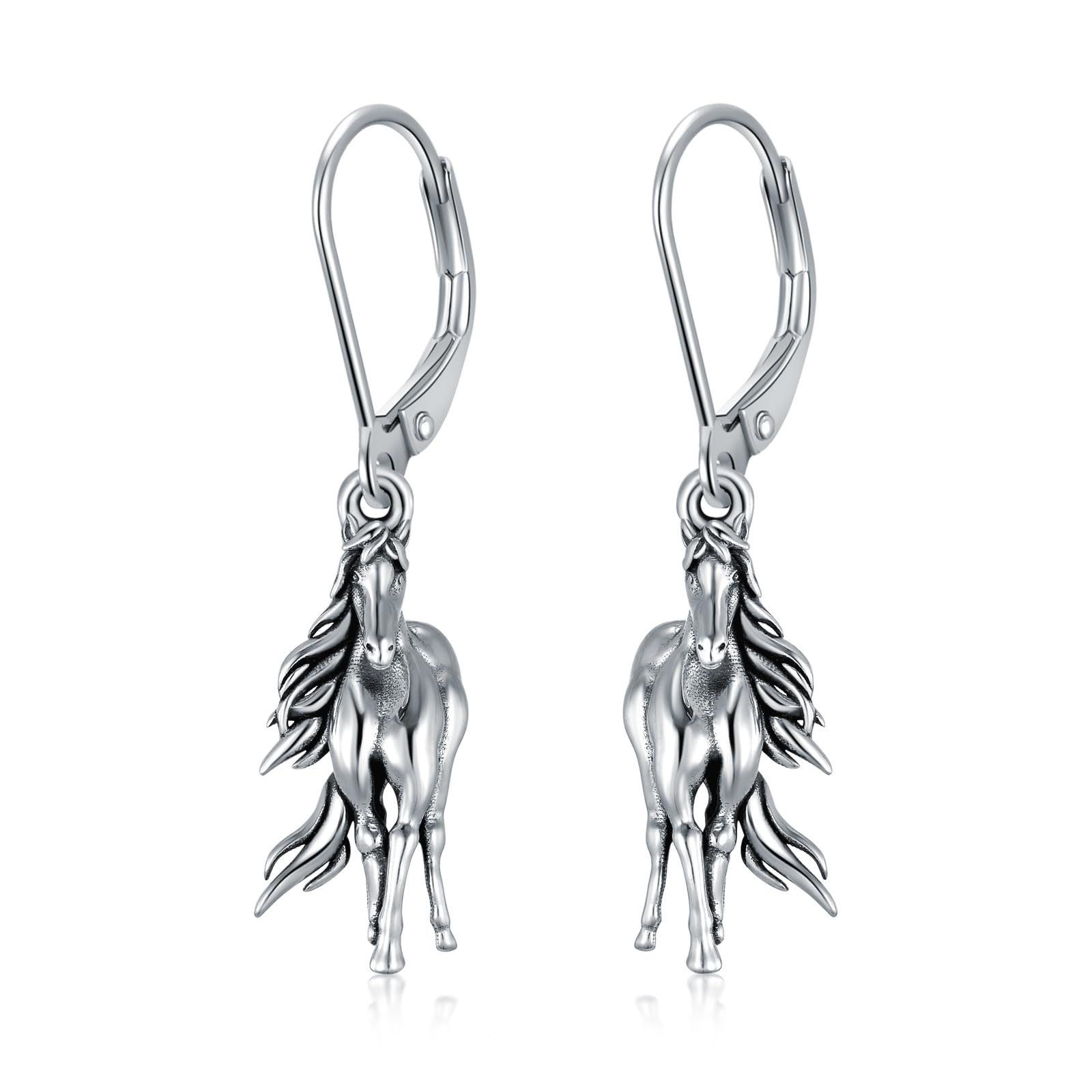 PROESS Tier Ohrringe 925 Sterling Silber Plateau Kuh/Axolotl/Schwein/Hund/Panda/Elefant Ohrringe Tierschmuck Weihnachten Muttertag Geschenk für Frauen