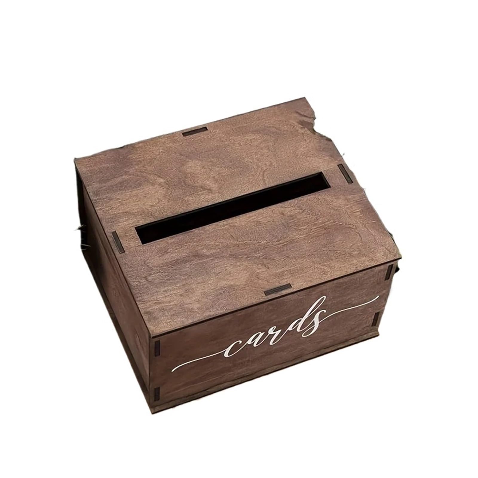 YXINAER Wedding Card Box Wedding Card Box With Lid Wood For Reception Rustic Envelope Money Party Decor