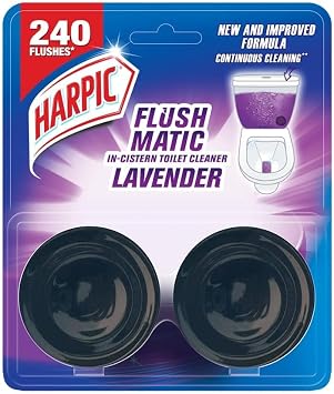 Harpic 100 gm - Lavender, Flushmatic In-Cistern Toilet Cleaner Blocks | Toilet Flush Cleaner Balls