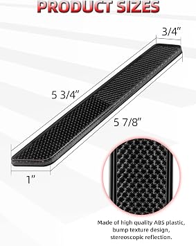 Amazicha Black Reflectors Hard Saddle Bag Latch Cover Reflectors Compatible for Harley Touring Street Glide Electra Glide Road Glide Road King 2014-2024