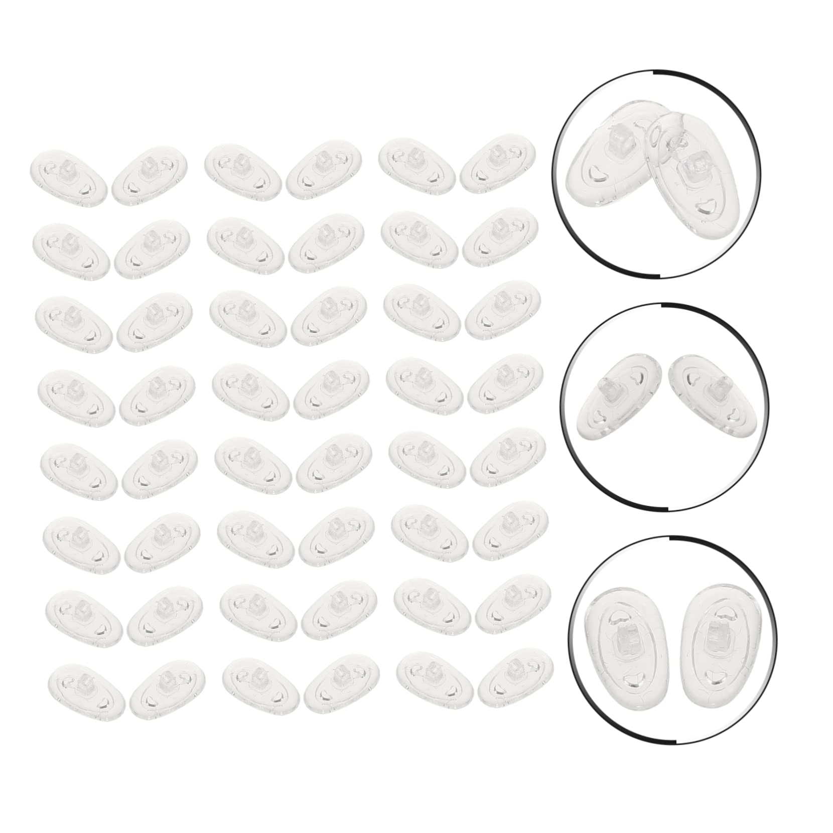 Ipetboom 50pièces Coussinet De Nez Antidérapant pour Lunettes De Plaquettes pour Lunettes Accessoires Pratiques pour Confort Stabilité des Montures