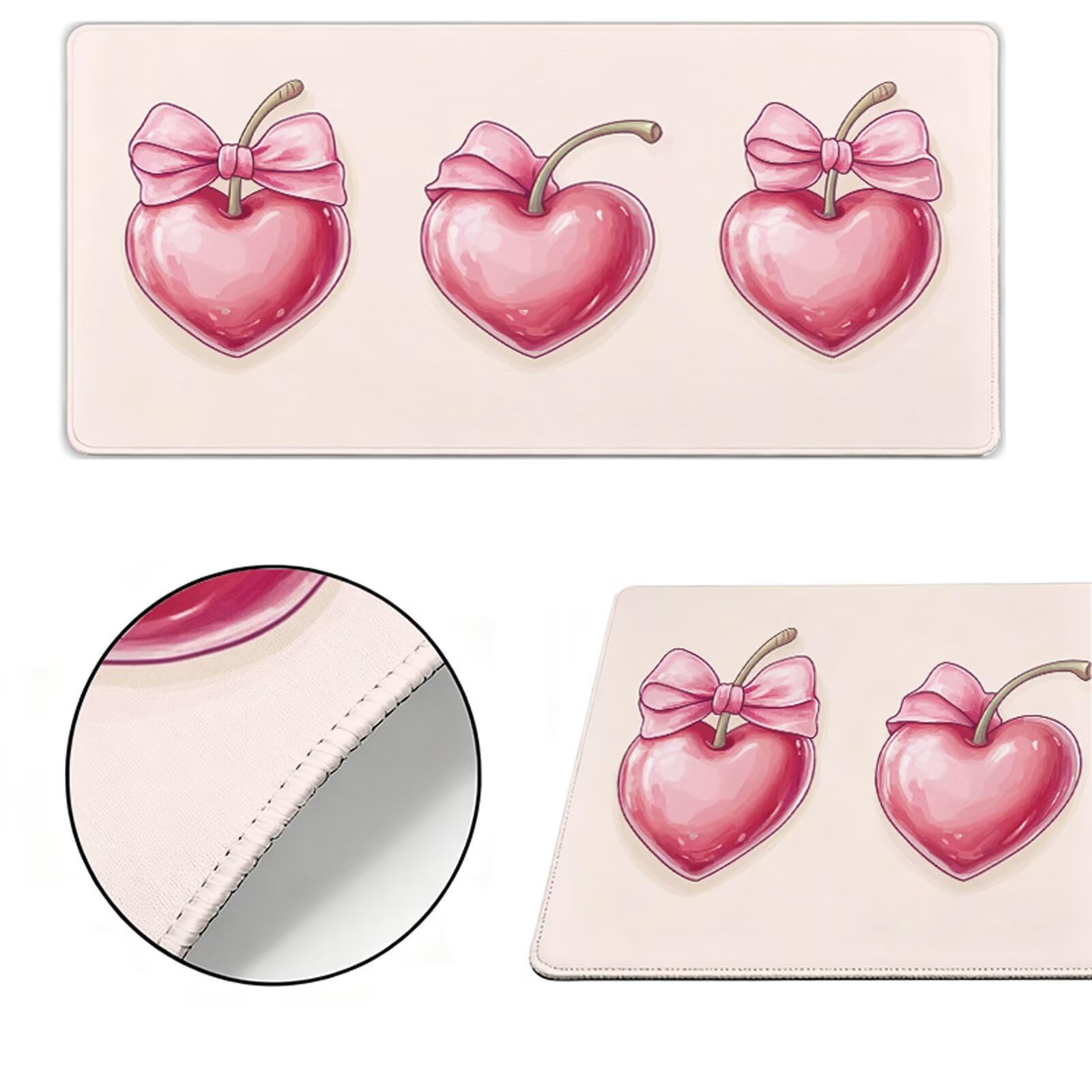 Podkładka pod mysz XXL 1200x600x3mm podkładka pod mysz beżowa podkładka pod mysz różowa poprawia precyzję i szybkość, wodoodporne antypoślizgowe, szyte krawędzie, akcesoria do gier, komputer, prezent