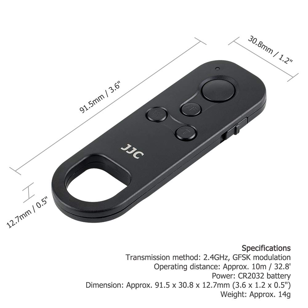 JJC Bluetooth Télécommande sans Fil BR-E1 pour Appareil Photo Canon EOS R1 R5 R6 R7 R10 R RP 90D 77D 850D 800D 200D M50 M200, G5 X Mark II, G7 X Mark III, SX70 HS Remplace Canon BR-E1 Déclencheur