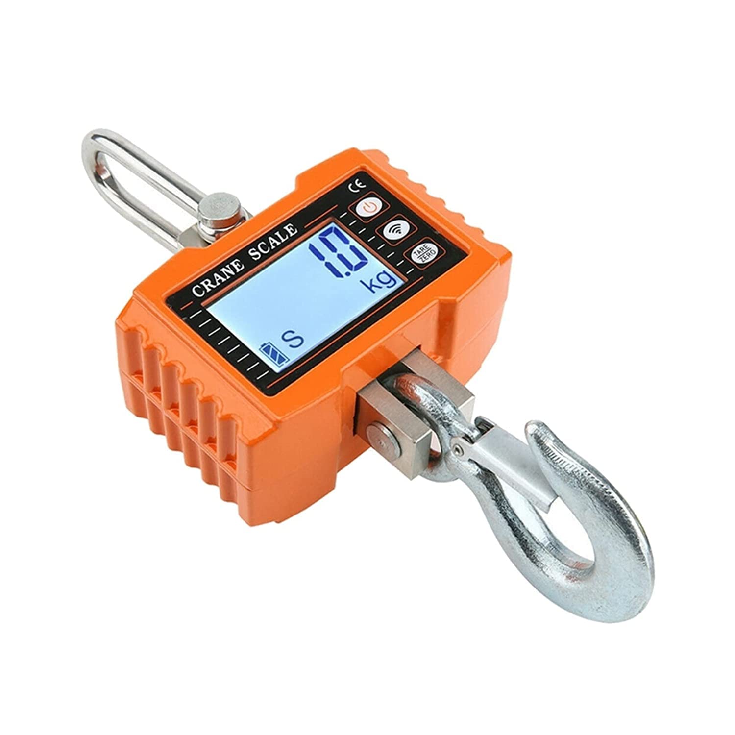 Báscula de grúa digital Báscula colgante digital 1000Kg / 2204Lbs Báscula de grúa portátil de servicio pesado Báscula de gancho industrial con retroiluminación LCD Cambio de unidad