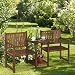 Relaxdays Gartenbank mit integriertem Tisch, 2-Sitzer, robuste Holz Sitzbank, Garten & Balkon, HBT: 86x161x61 cm, braun