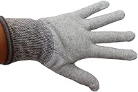 Vista 5 de 10 pares de guantes de trabajo de nailon gris, guantes de trabajo de vinilo antideslizantes para construcción (gris)