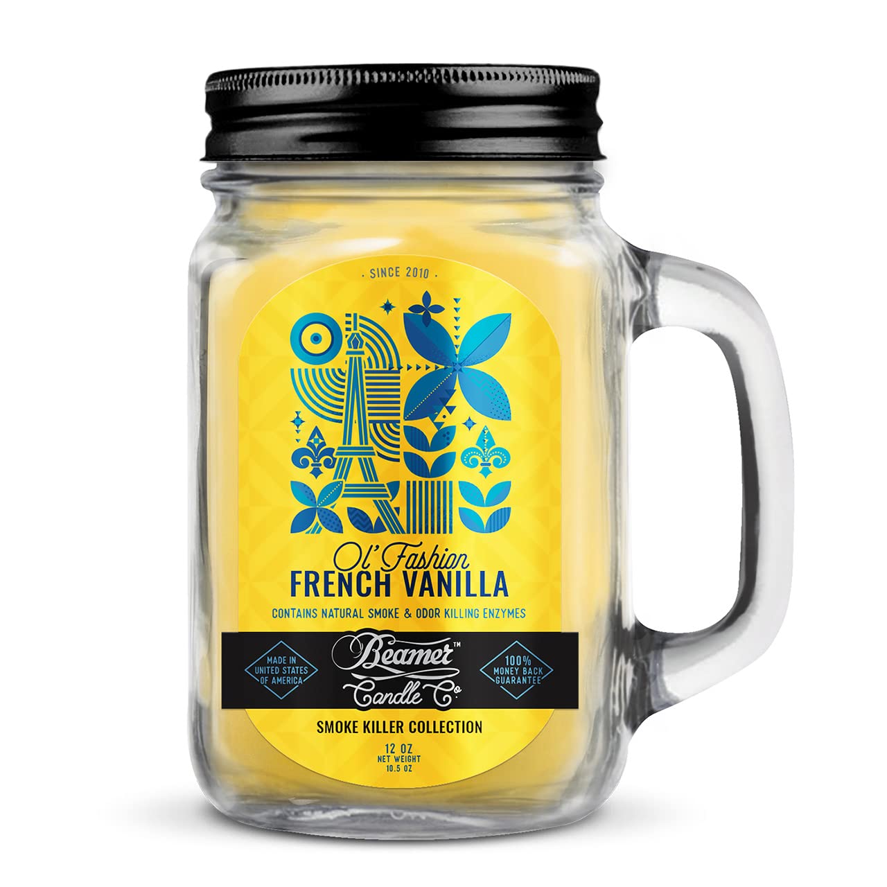 Bougie Beamer élimine odeur tabac et cuisine parfum French Vanilla