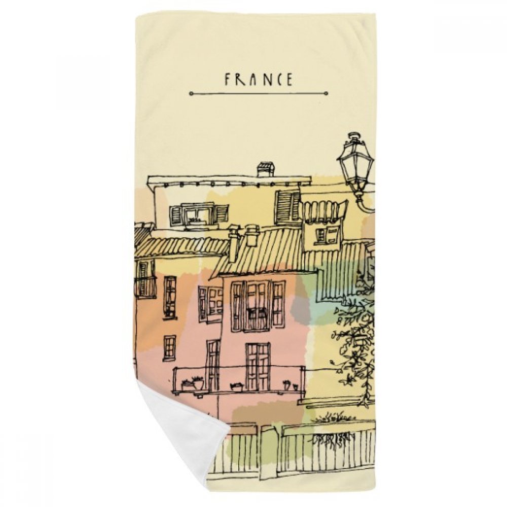 Serviette de bain France douce multicolor 35x70cm pour petite salle de bain moderne