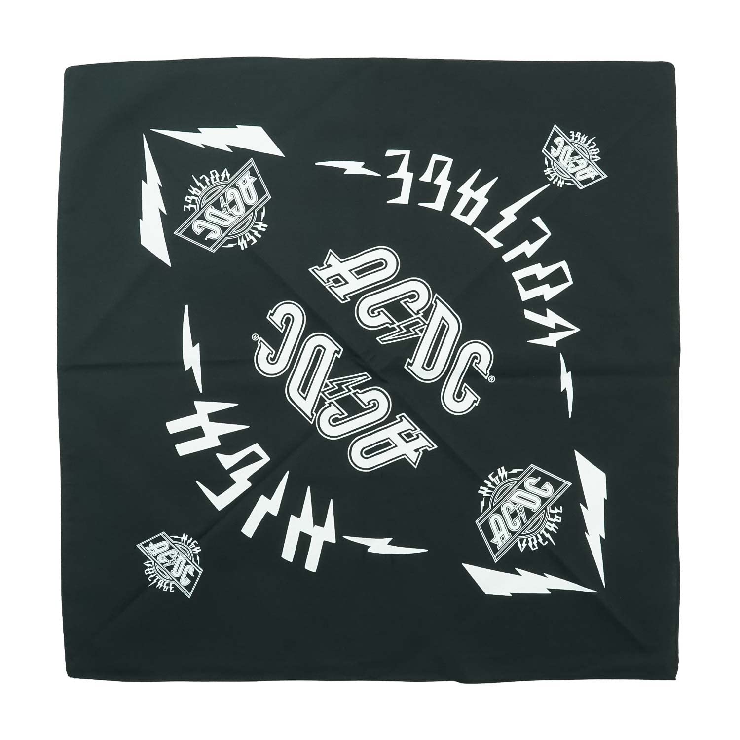 AC/DC Bandana High Voltage Band Logo Official Black One Size