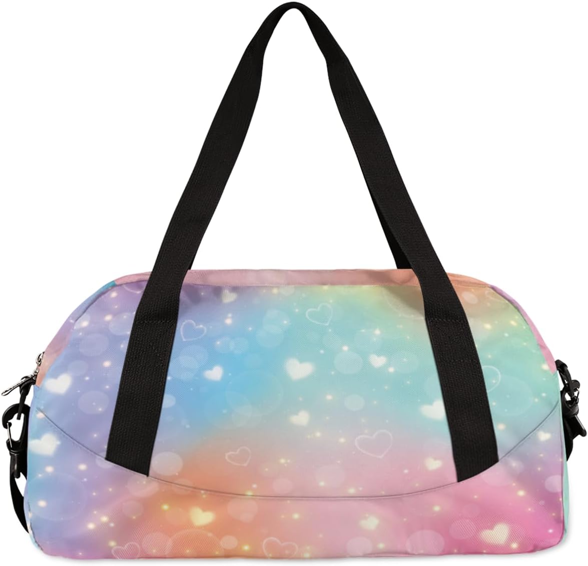 Dance Bags for Girls Duffle Bag Kids Overnight Travel Sleepover Bag Customized Name Text Sports Gym Bag