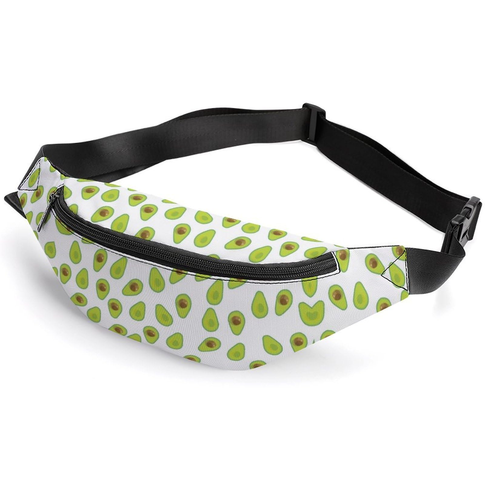 Dyscalibro Waist Bag, Avocado Bumbag, Adjustable Fanny Pack for Running Walking Hiking