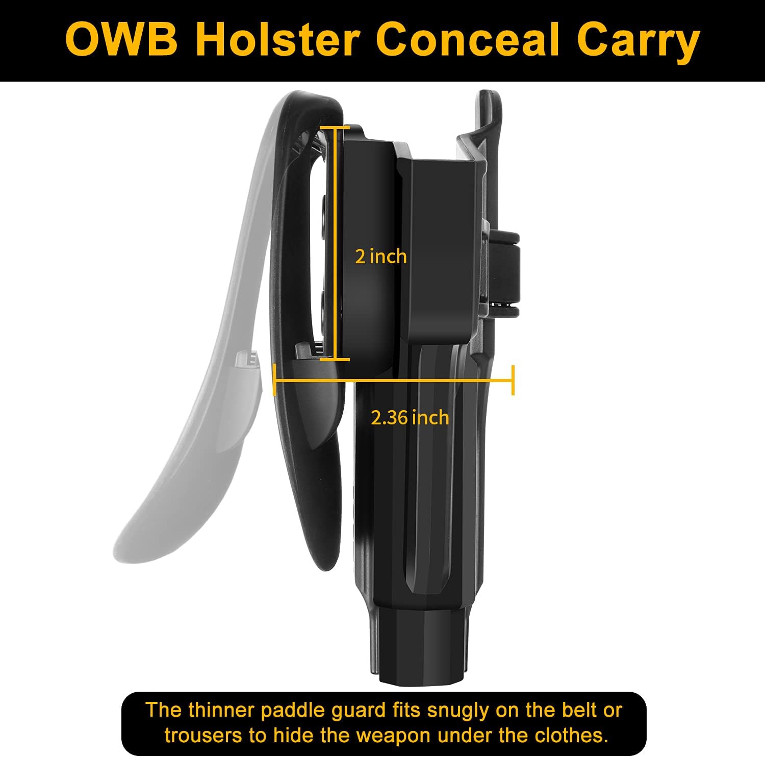 Beretta 92 92FS M9 M922 Holster & Universal Double Magazine Pouch OWB 9mm .40 Double Stack Mag