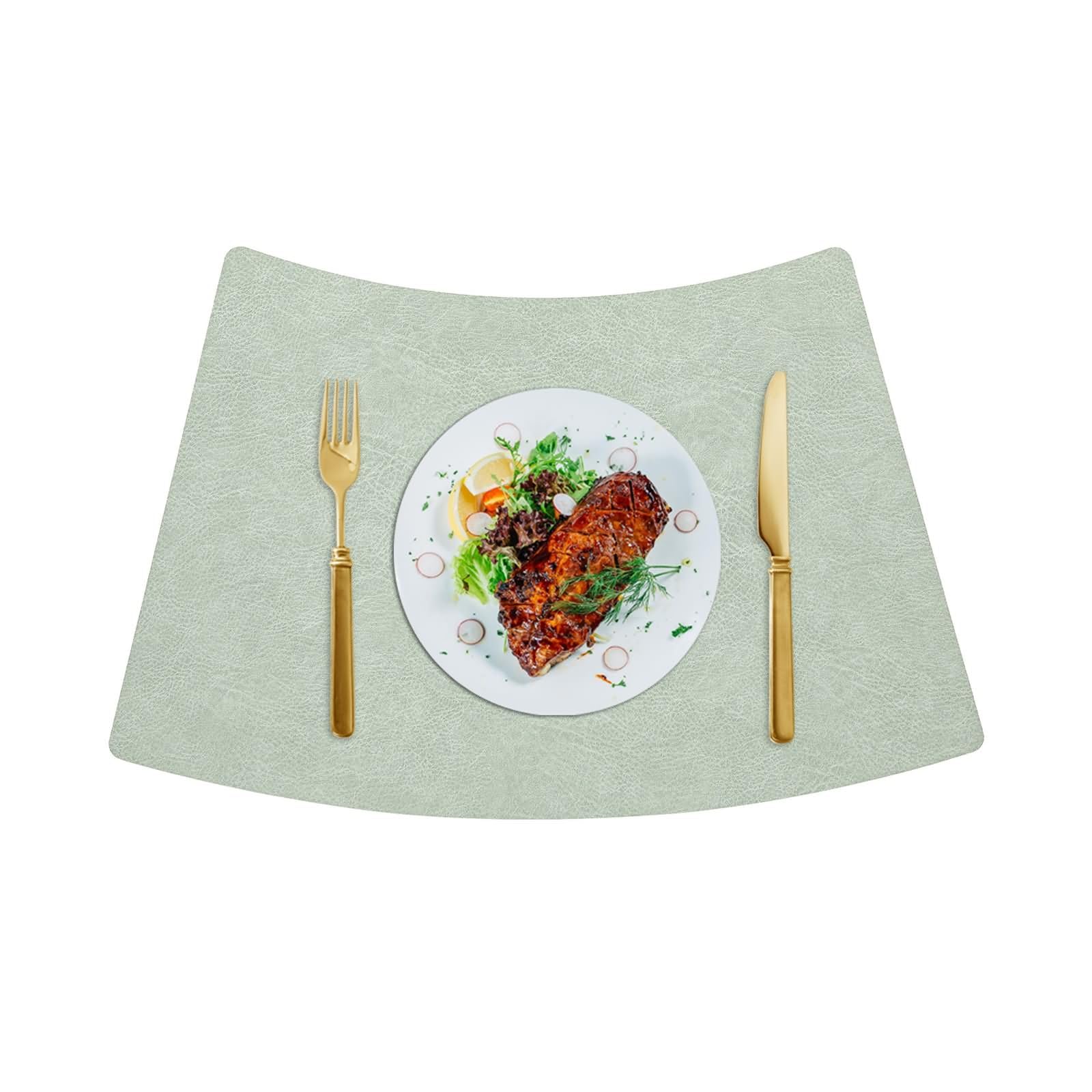Set de table PU PVC étanche lavable pour protection de table à manger moderne en lot