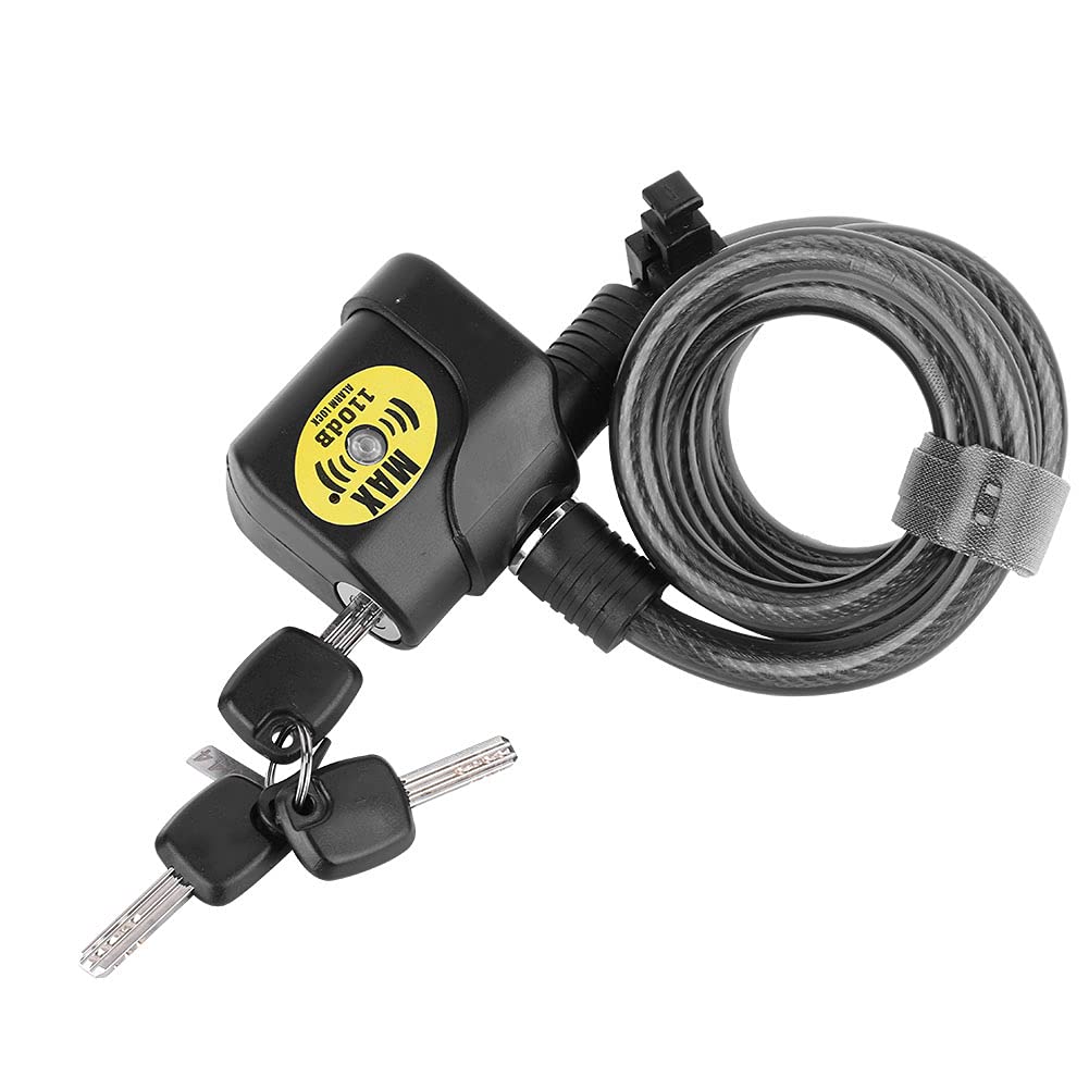 Lucchetto Elettronico per Bici con Catena di Sicurezza Antifurto con Allarme da 110 DB per Scooter da Moto 120 Cm Resistente