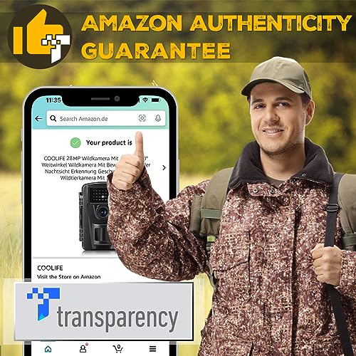 COOLIFE Jagdkamera, 28 MP, 1520P, HD, Auslösegeschwindigkeit 0,2 s und 27 Infrarot-LEDs, 940 nm,...