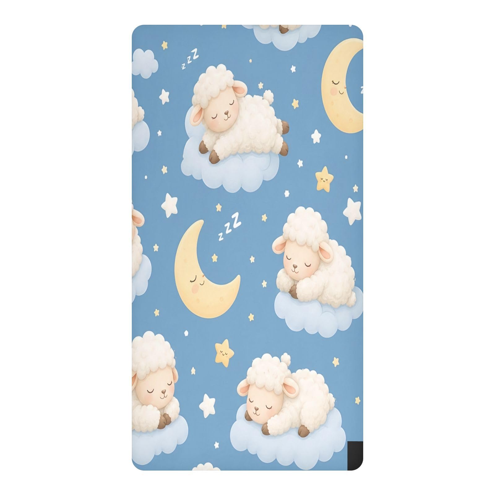 BOESI Sleepy Sheep Waterproof Crib Sheet,Fitted Mattress Protector