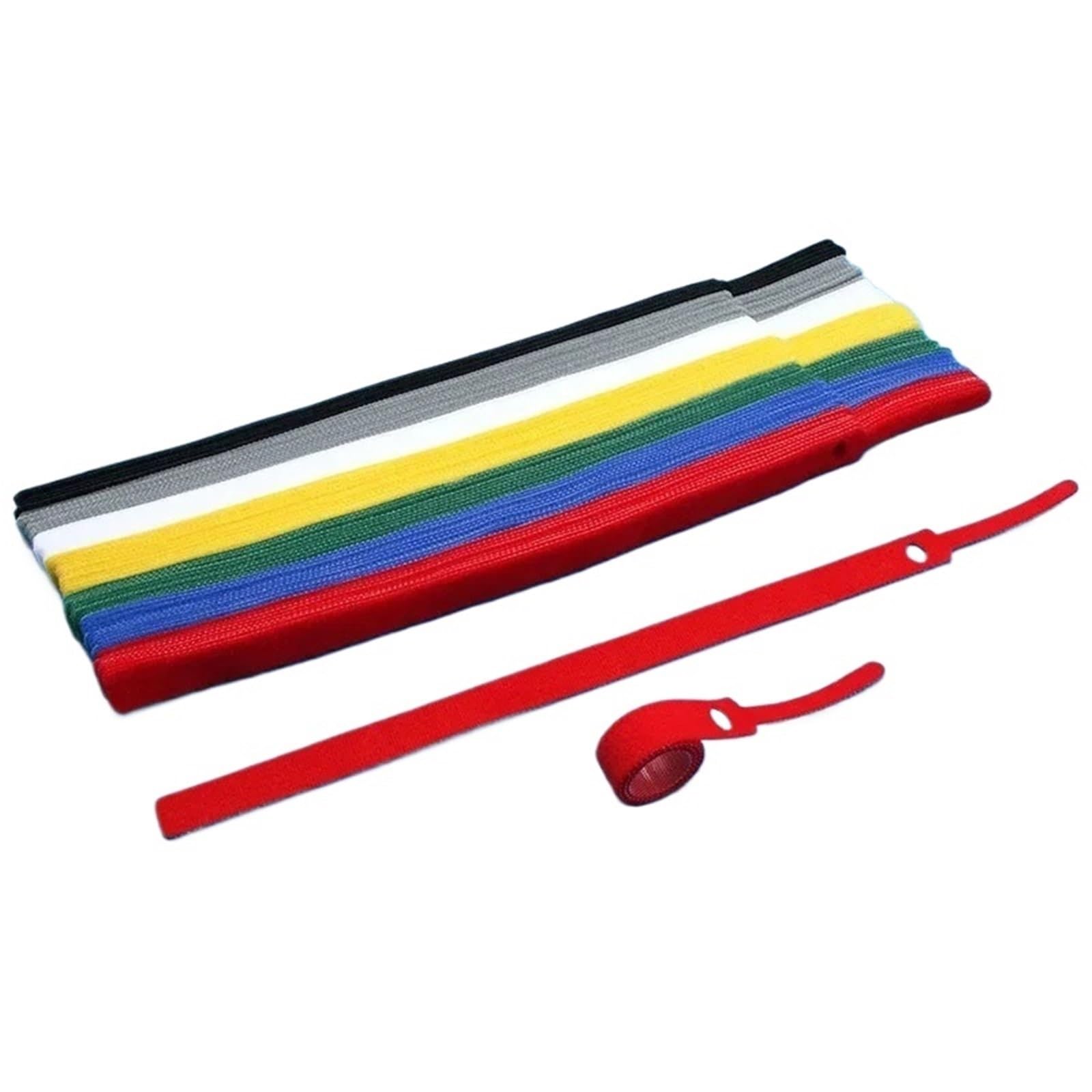Yangshe White 200Pcs Releasable Cable Ties 12Mm Nylon Reusable Cord Straps For Organization