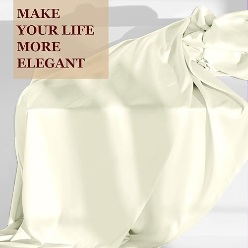 Miniatura 2 de Tela de satén marfil de 60 pulgadas por 1 yarda, telas Charmeuse sedosas sólidas para decoración de bodas, cubierta de mesa, vestido de bricolaje,