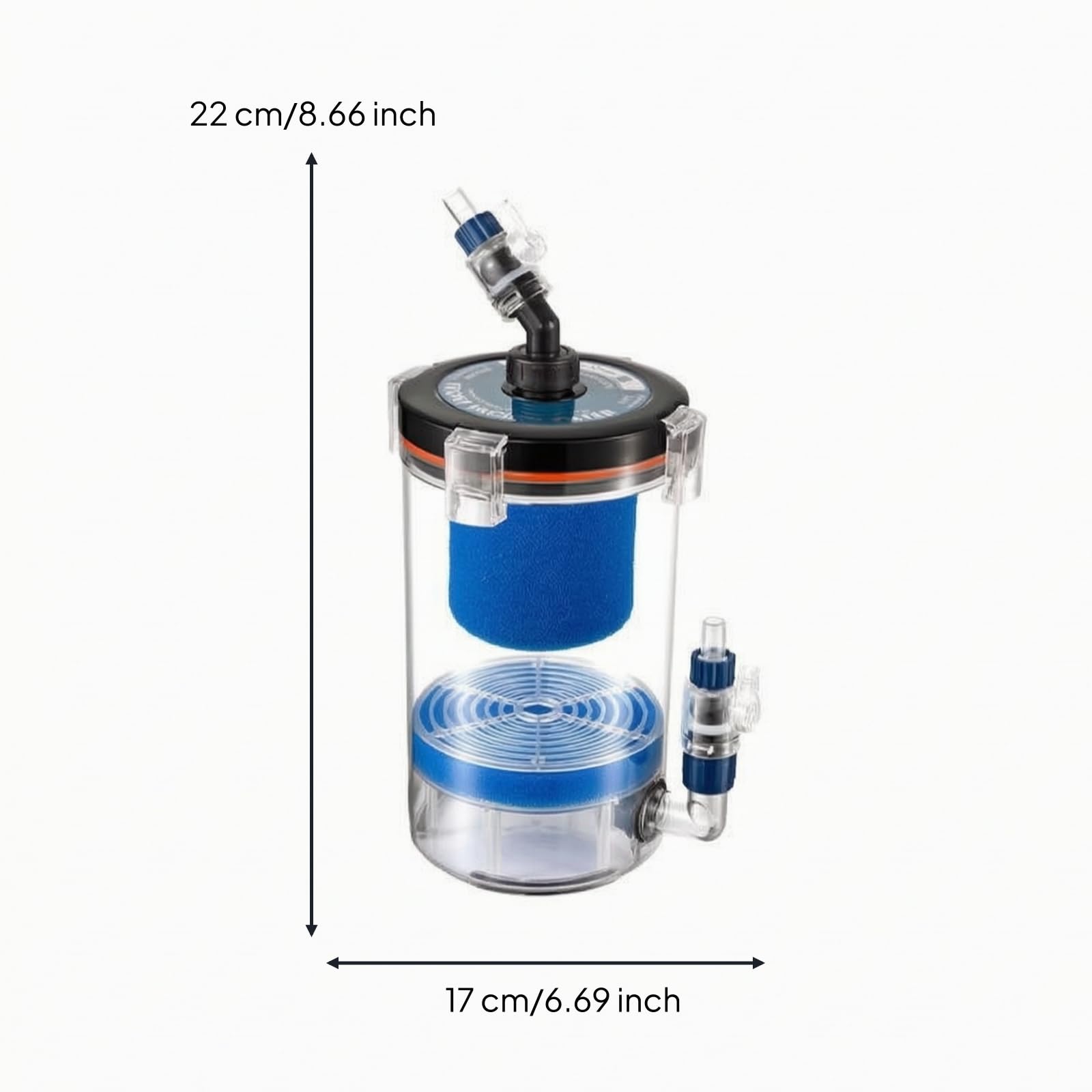 Aquarium Außenfilter Extern Außenfilter mit Filtermedien vielseitig Schwammfilterrolle für Aquarianer, Heimaquarium, A-Modell-Set Halbbaumwollversion - KY200A/16mm Anschluss