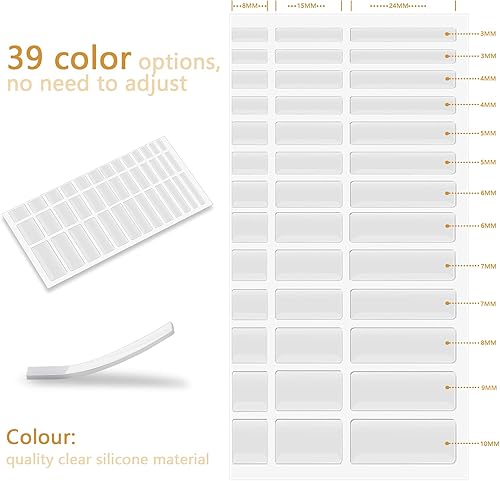 Miniatura 3 de Zonon Ajustador de tamaño de anillo invisible para anillos sueltos, 6 hojas, 234 piezas, reductor de tamaño de anillo transparente para mujeres y