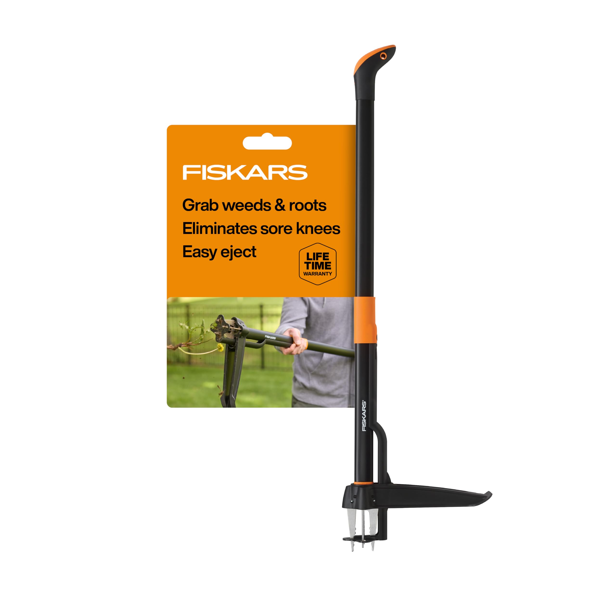 4-Claw Weed Puller Tool with Easy-Eject Mechanism