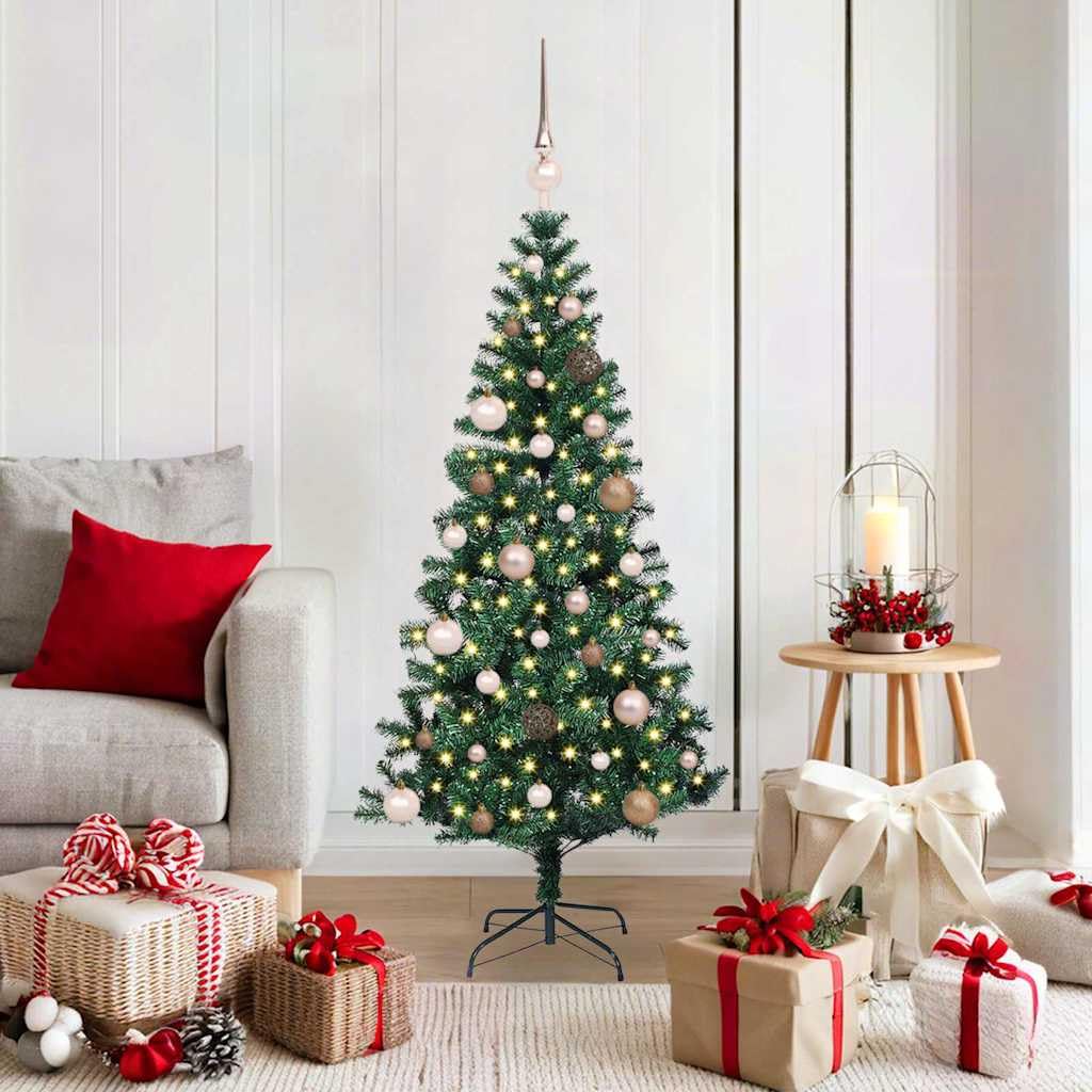 Árbol de Navidad artificial preiluminado de 150 cm para crear recuerdos inolvidables en familia
