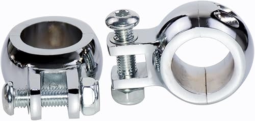 HDBUBALUS 1.260 in 1-14" CNC Billet Crash Bar Protector de motor Pinza de pie Abrazaderas Soportes para Bobber Chopper Cafe Racer ATV UTV Scooter