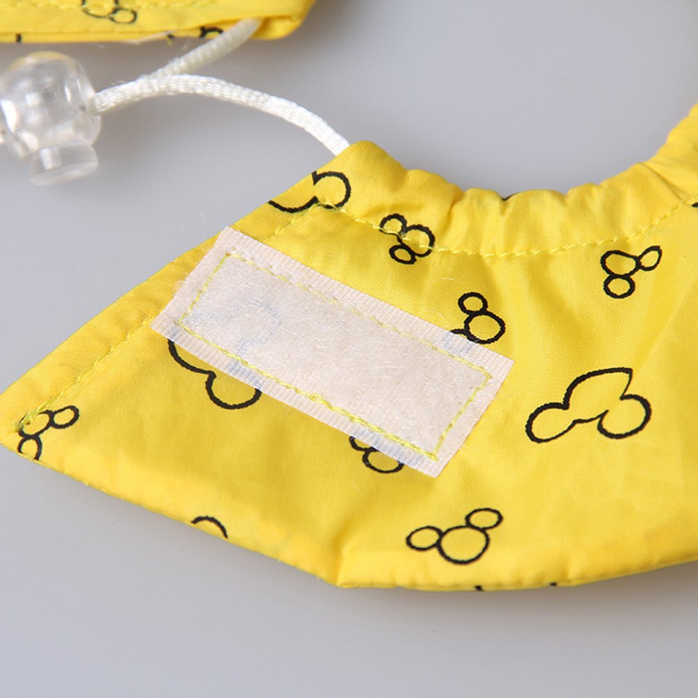 Confortable Collerette de Protection de Récupération de Tissu pour Hamster Lapin Petits Animaux (Jaune, Diamètre: 3cm)