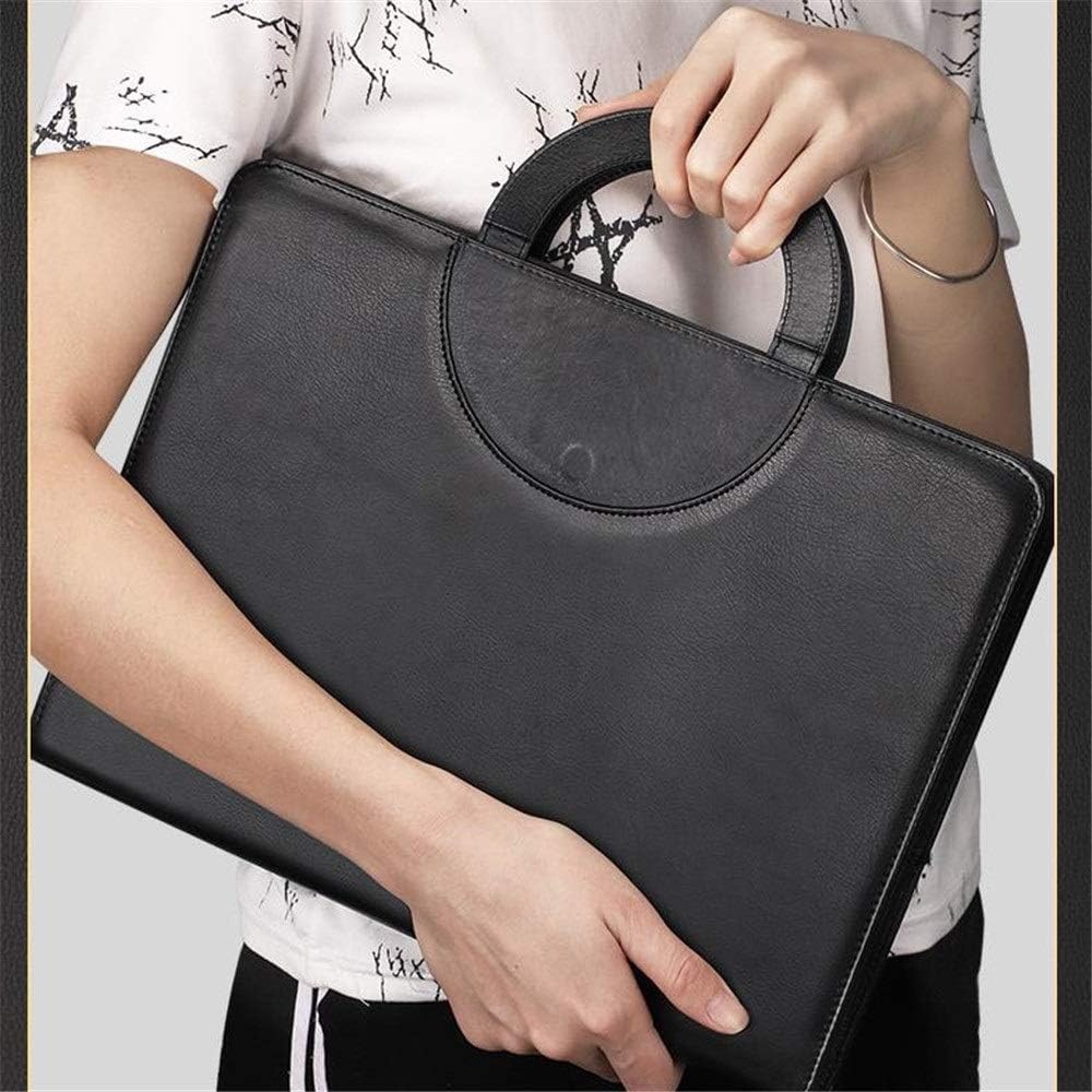 Teczka konferencyjna A4, skóra PU, organizer na dokumenty prawne i etui na wizytówki, schowek na artykuły pa i kieszenie na dokumenty do pracy biurowej, Bruin-338 x 250 mm