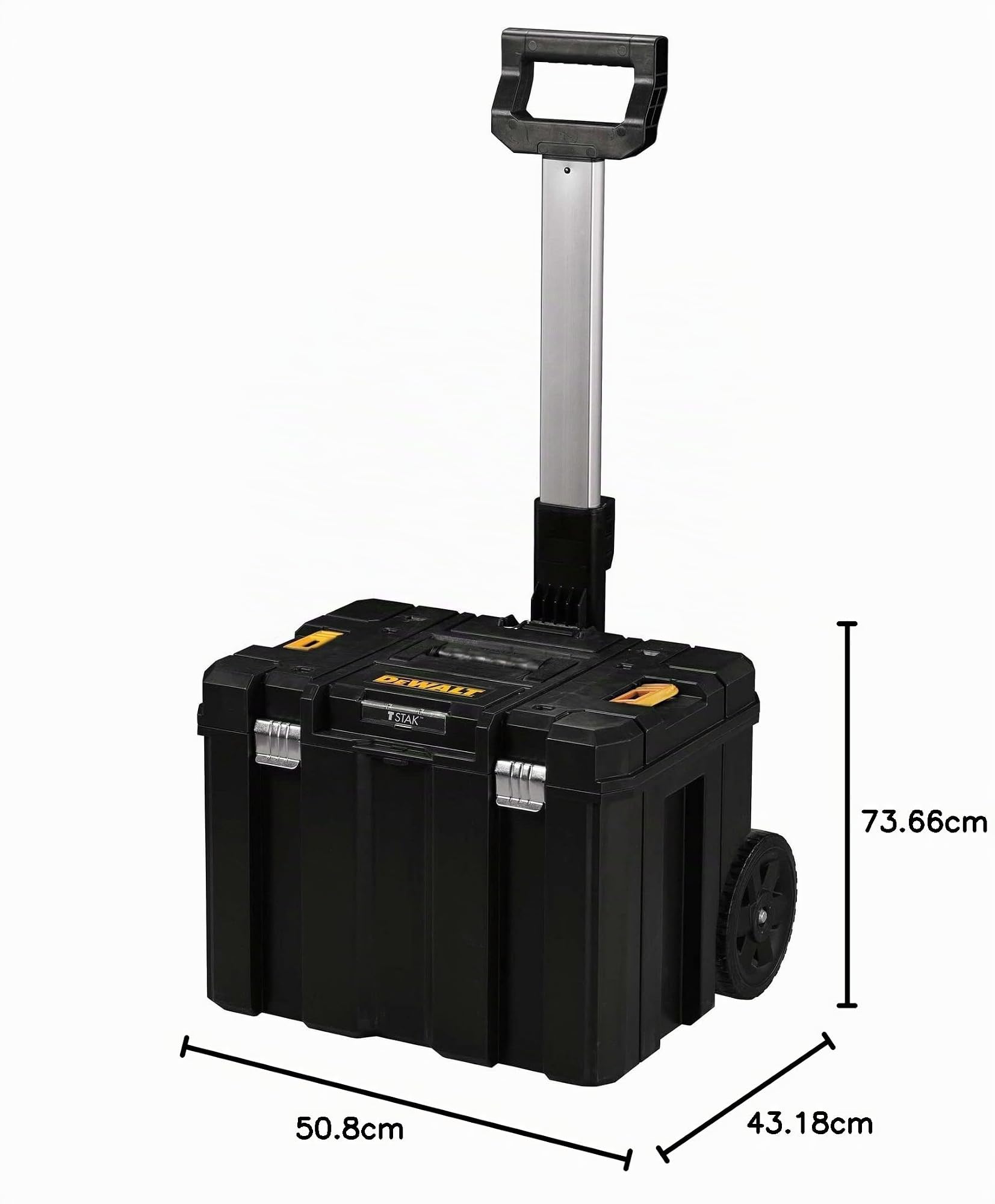 DEWALT Caja de herramientas con ruedas, TSTAK, caja profunda con ruedas (DWST17820)