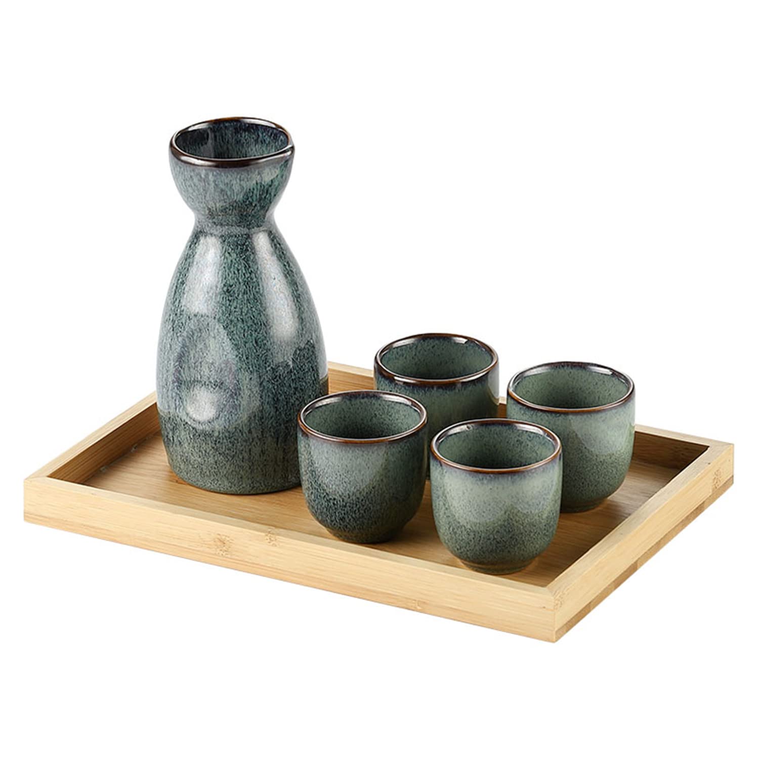 Service à saké 6 pièces japonais traditionnel, idée cadeau originale pour anniversaire