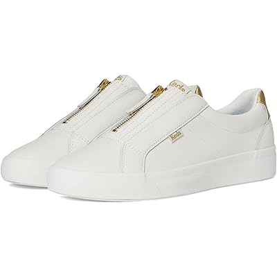 Женские кроссовки Keds Pursuit Zip snow white/gold leather