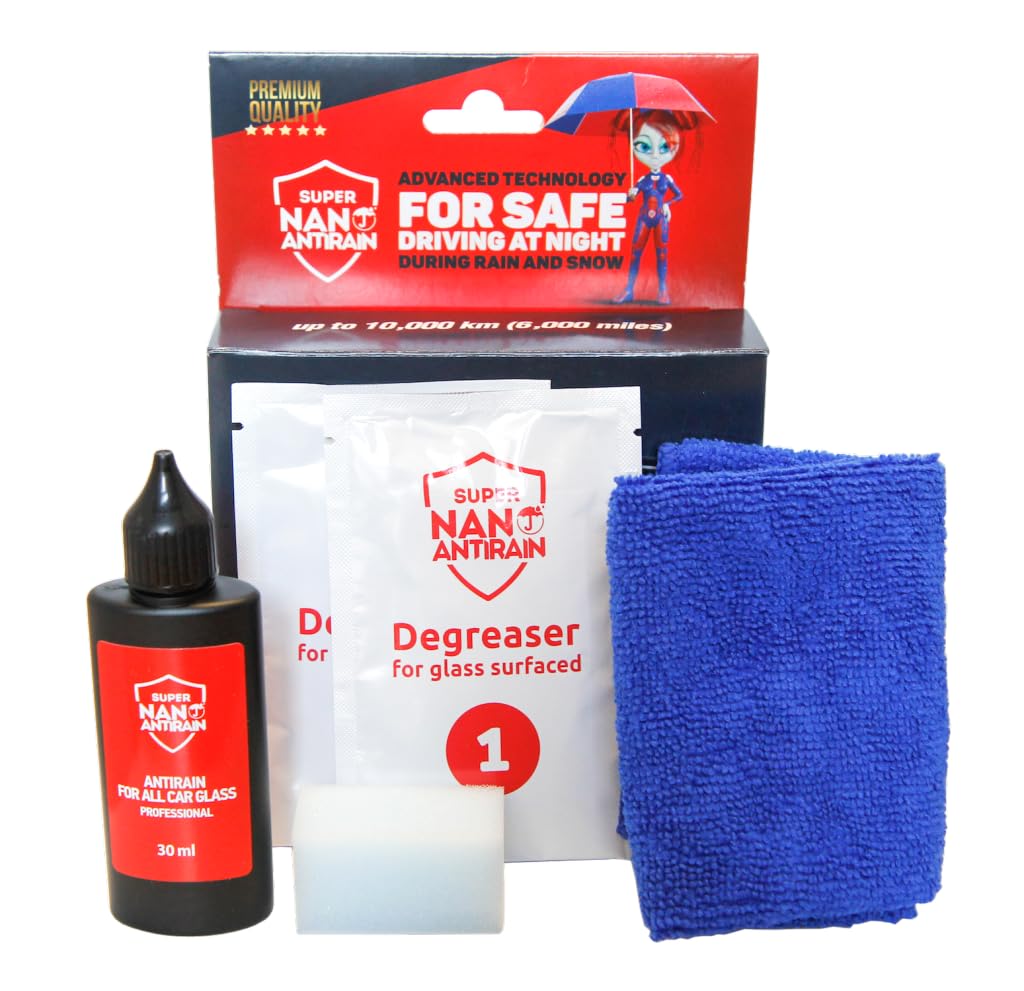 Super Nano Antirain Professional – Long-Lasting Hydrophobic Nano Coating for Windshields & Mirrors