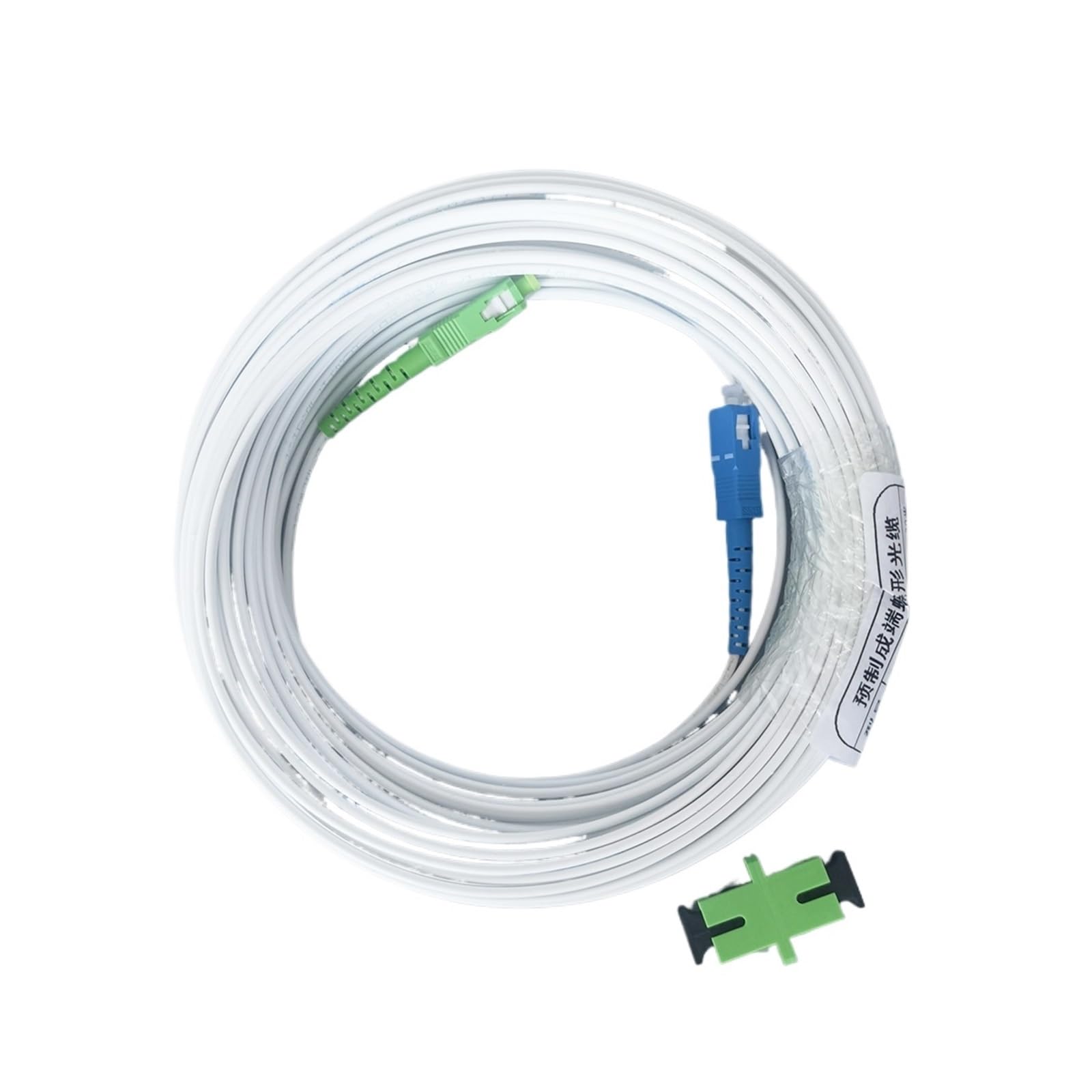 Câble fibre optique SC/UPC coudé monomode simplex FTTH de 10m pour intérieur