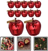Vista 6 de 12PCS Christmas Tree Ornaments Apples Mini Christmas Tree Baubles Apples Hanging Ornaments Party Decoration Supplies