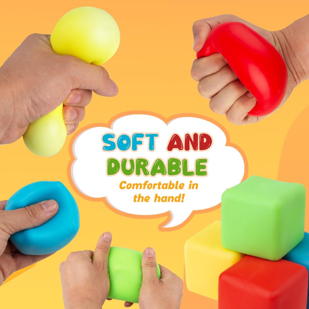Stressball Set 4 Stück - Bunte Antistressbälle Für Kinder & Erwachsene
