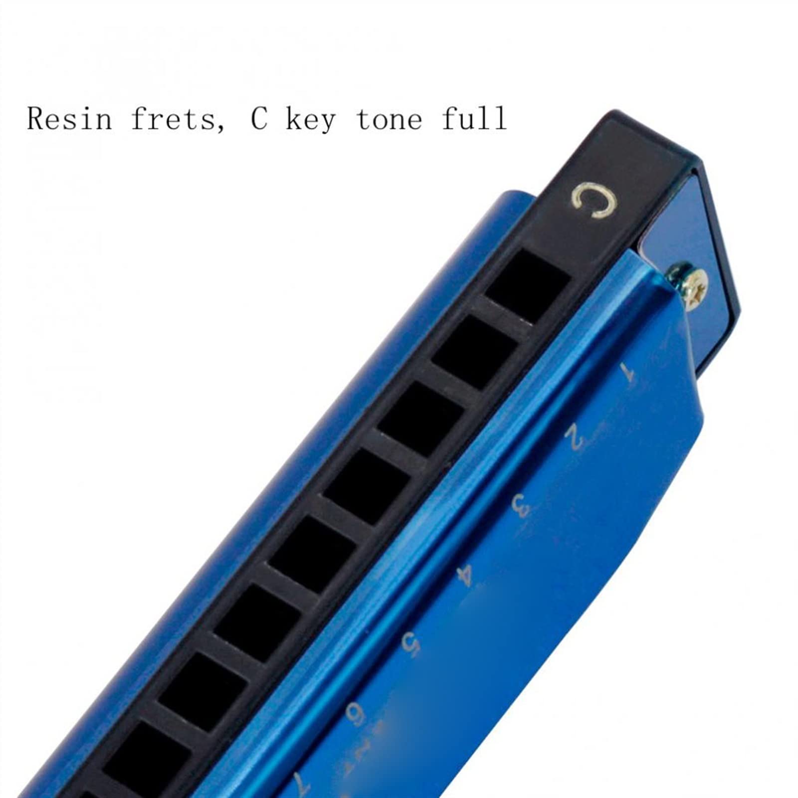 Armonica A Bocca Professionale Chiave Armonica in Resina A 10 Fori A 20 Toni di C Armonica A Bocca Due Colori Opzionale (Color : 01)
