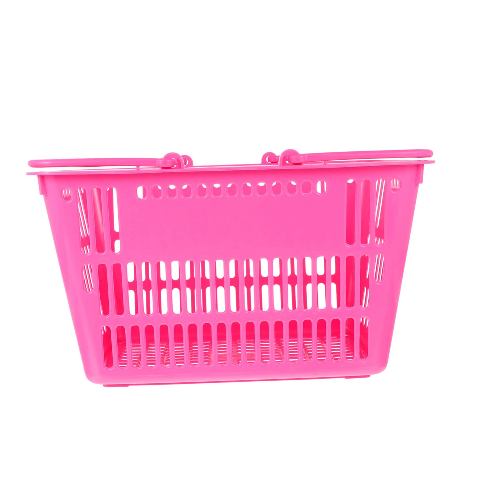 Cesta de Compra Práctica 16l Azul y Rosa Plástico Resistente con Asas Portátiles para Hogar y Supermercado Organizador Multiusos
