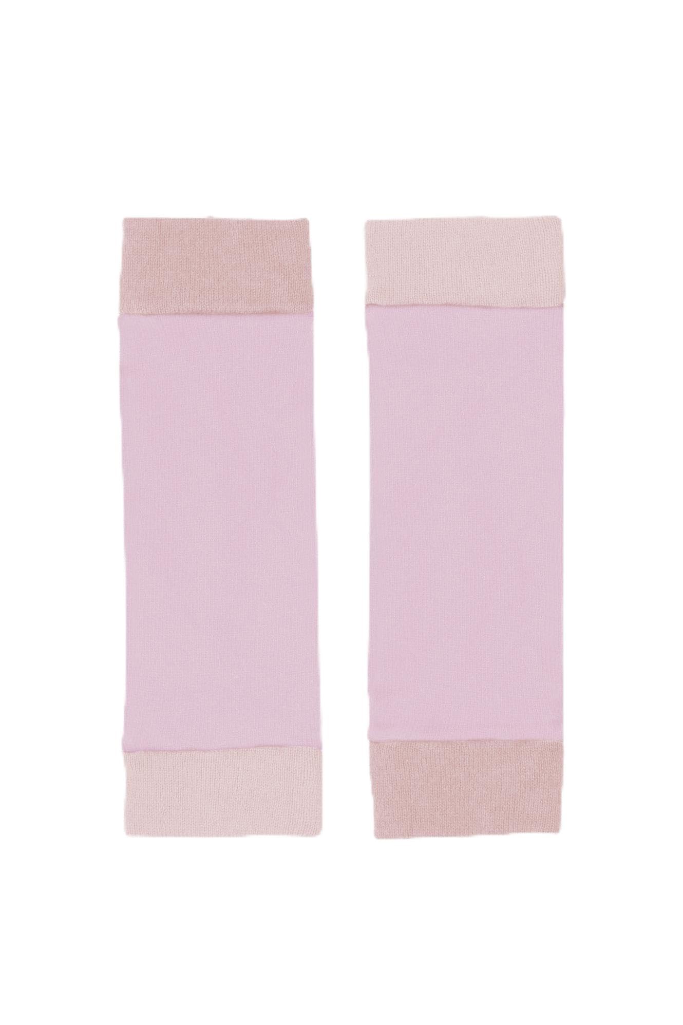 Turtle Doves Women's Baby Pink 100% Recycled Cashmere Wrist Warmers (Baby Pink)